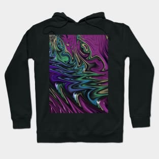 Purple Rainbow Swirls Fractal Texture Hoodie